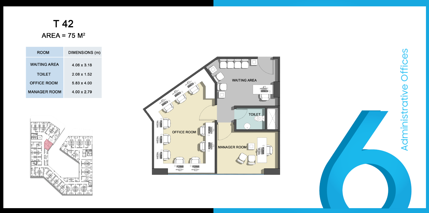 Floor plan for  at 6ixty Walk One New Capital