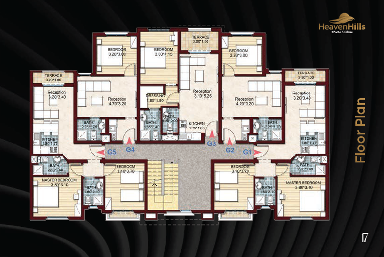 Floor plan for chalet at Heaven Hills Porto El Sokhna