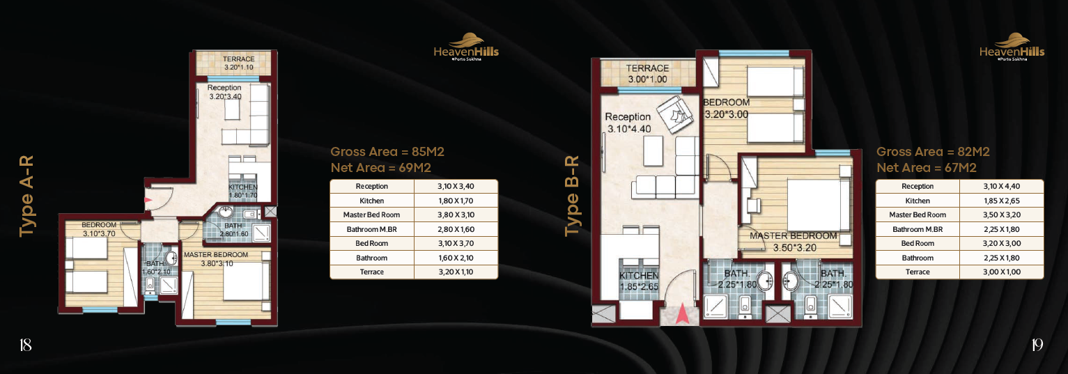 Floor plan for chalet at Heaven Hills Porto El Sokhna