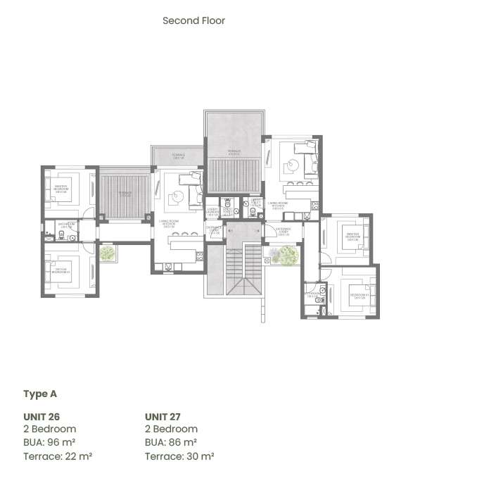 Floor plan for penthouse at Makadi Heights