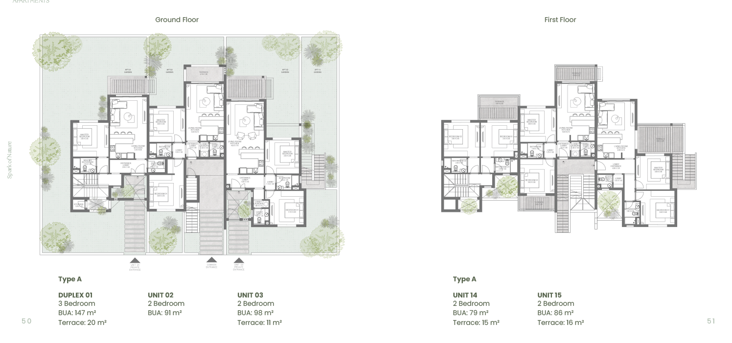 Floor plan for duplex at Makadi Heights