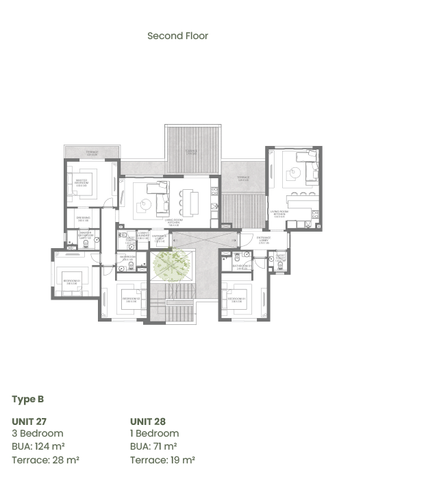 Floor plan for penthouse at Makadi Heights