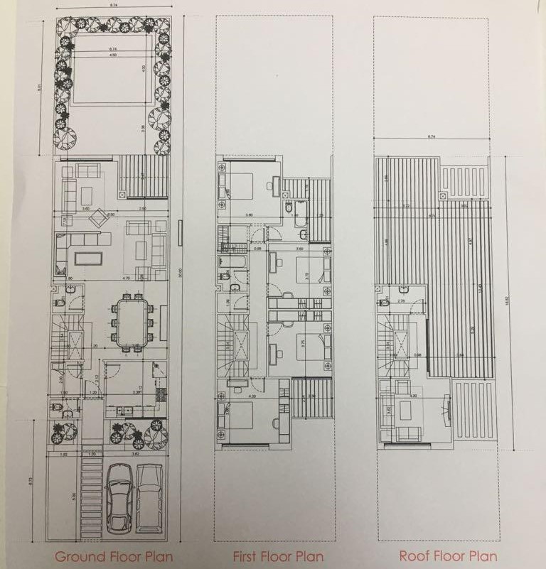 Floor plan for townhouse at Midtown Sky