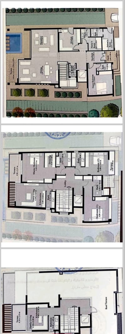 Floor plan for villa at Palm Hills New Cairo