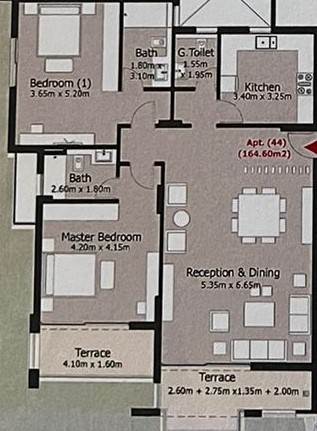 Floor plan for apartment at Capital Gardens