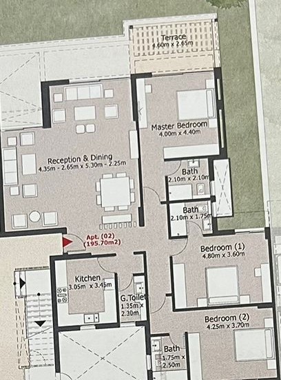Floor plan for apartment at Capital Gardens