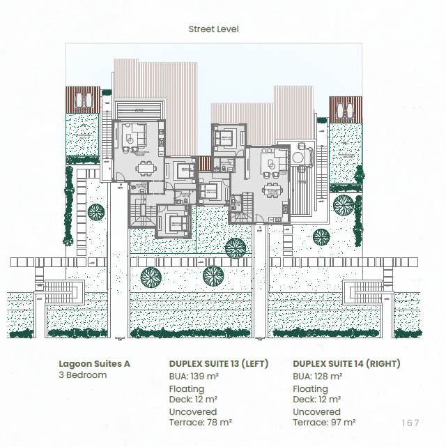 Floor plan for duplex at Makadi Heights
