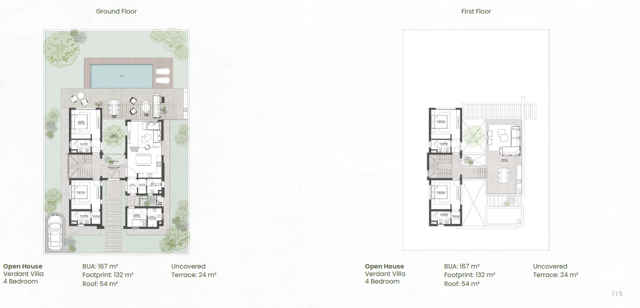 Floor plan for villa at Makadi Heights