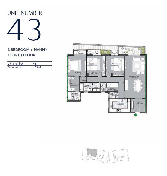 Floor plan for apartment at V Residences By Villette