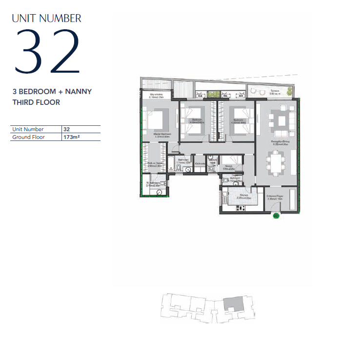 Floor plan for apartment at V Residences By Villette