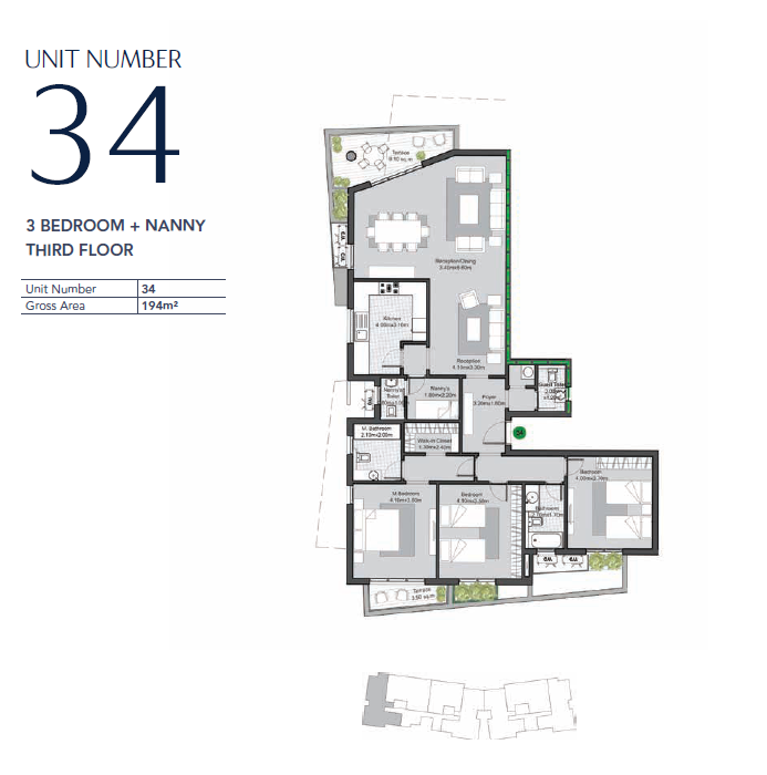 Floor plan for apartment at V Residences By Villette