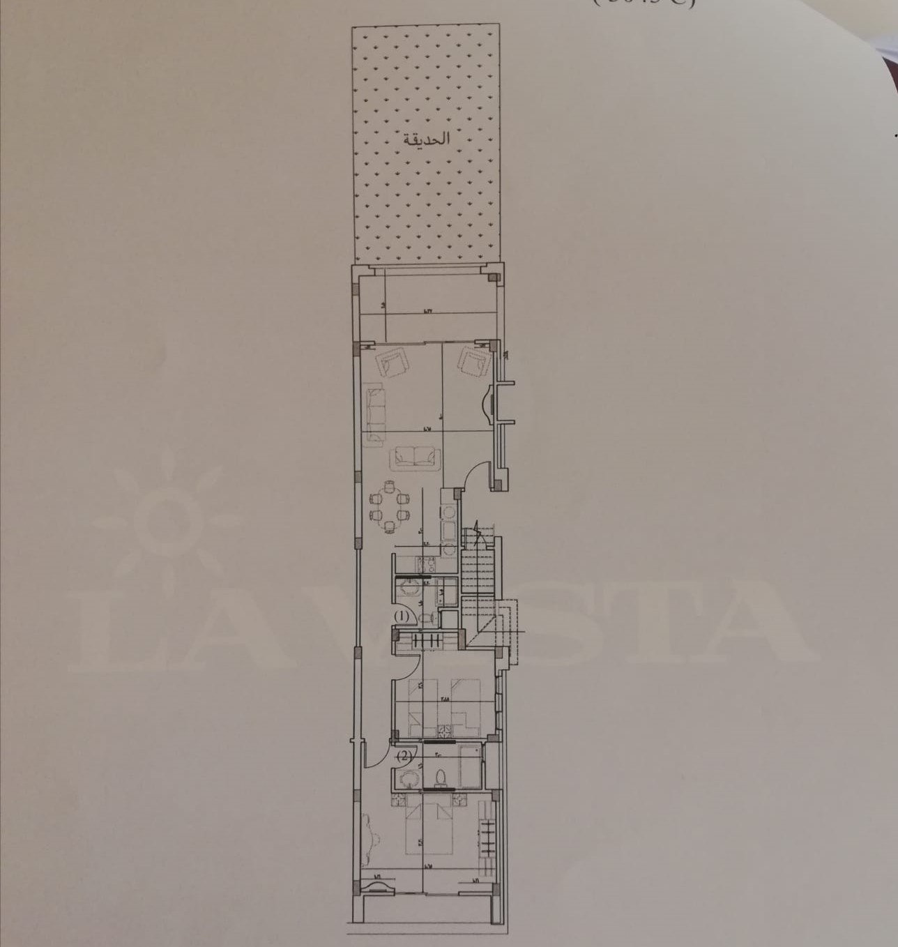 Floor plan for chalet at La Vista Ras El Hekma