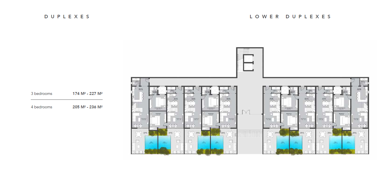 Floor plan for duplex at Direction White