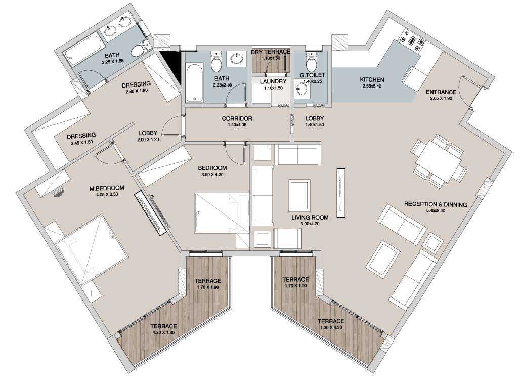 Floor plan for apartment at The Loft