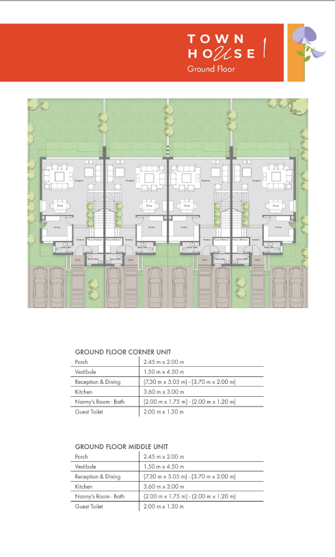 Floor plan for townhouse at Badya