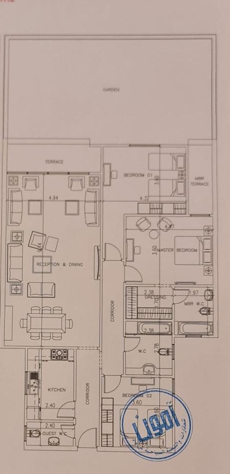 Floor plan for apartment at Midtown condo