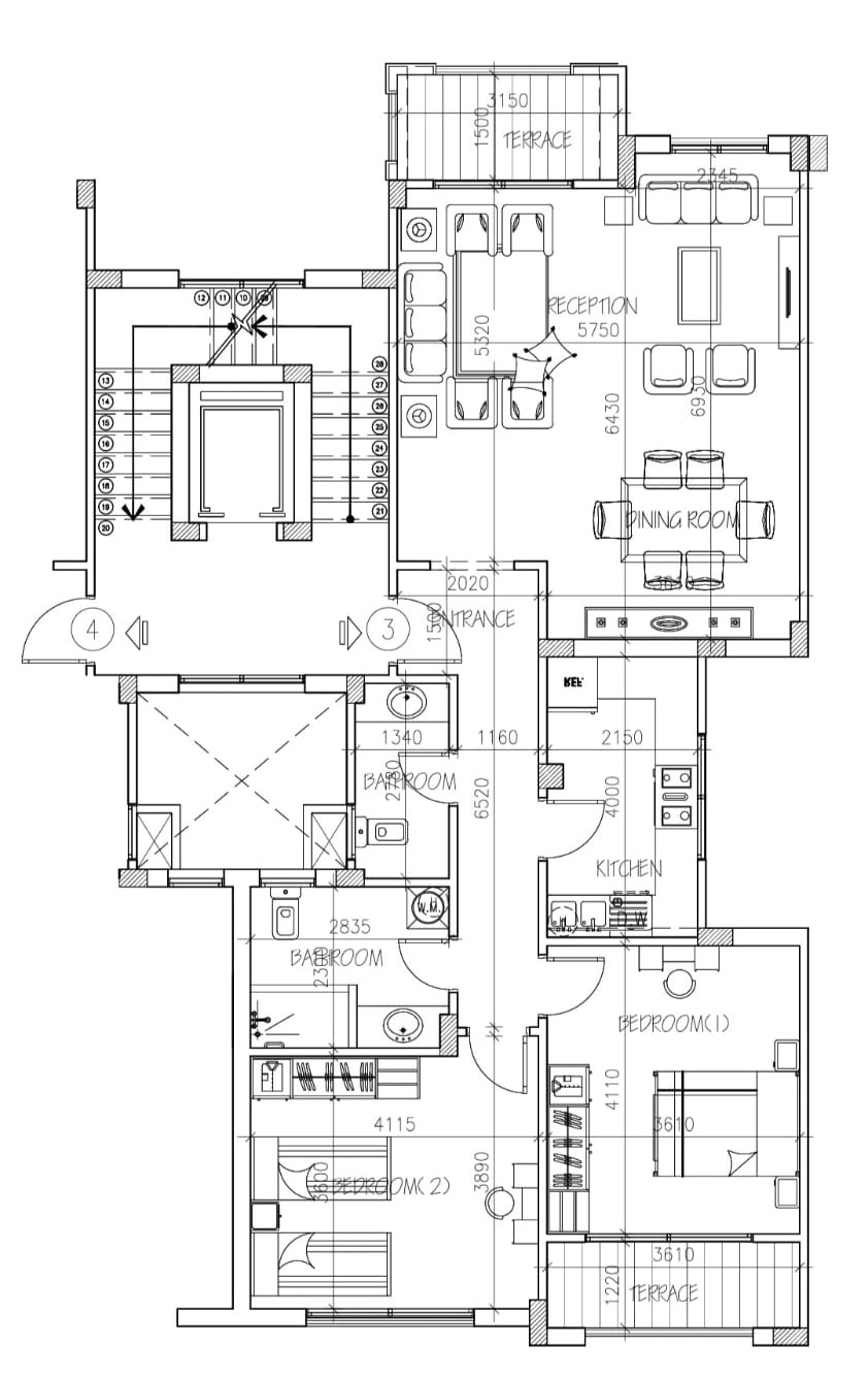Floor plan for apartment at Stone Residence