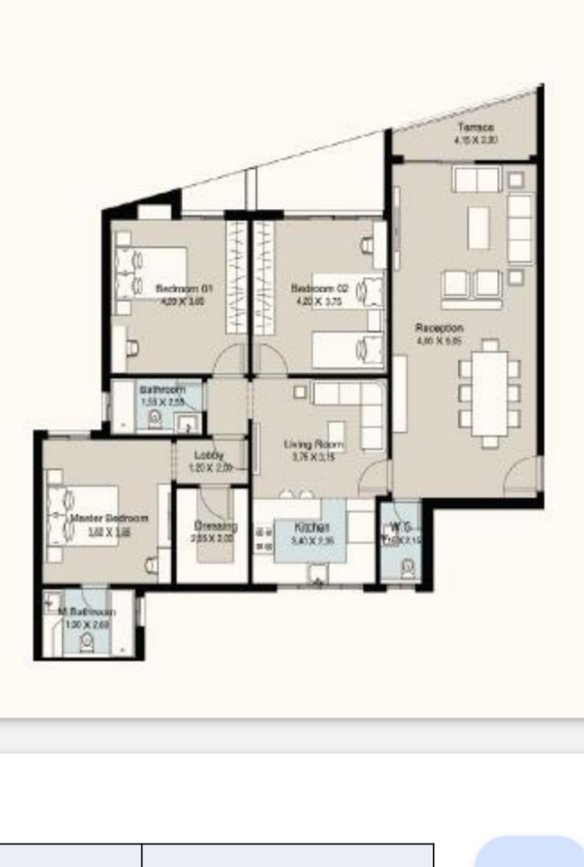Floor plan for apartment at The Brooks