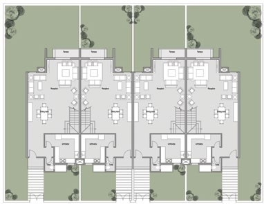 Floor plan for townhouse at Sarai