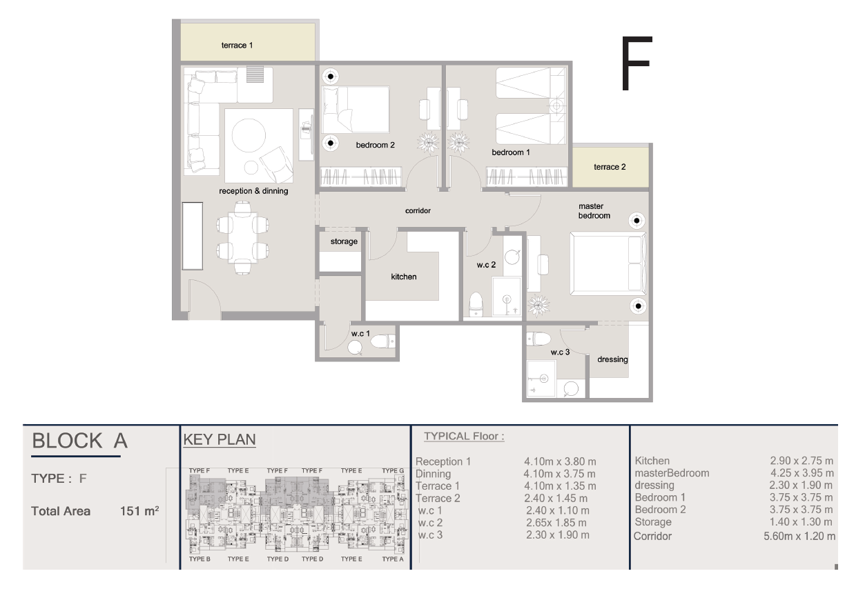 Floor plan for apartment at Ri8