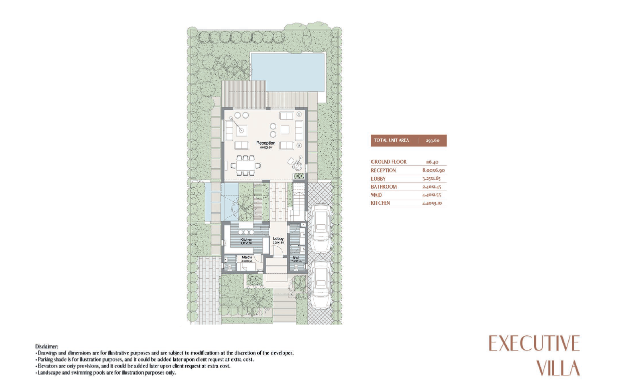 Floor plan for villa at Stone Park