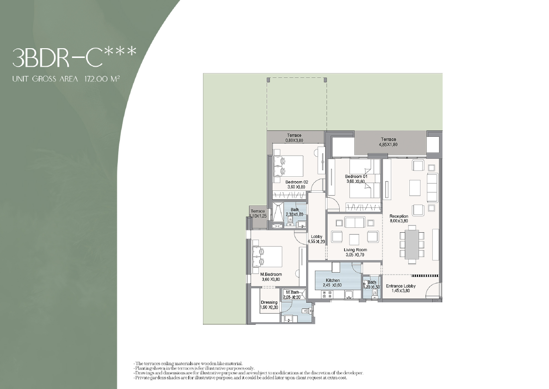 Floor plan for apartment at The Hills