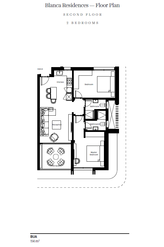 Floor plan for apartment at Blanca