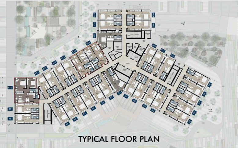 Floor plan for apartment at Oaks Egypt