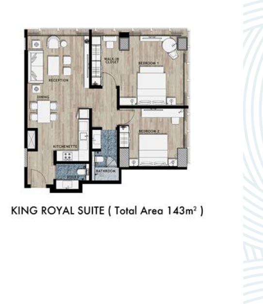 Floor plan for apartment at Oaks Egypt