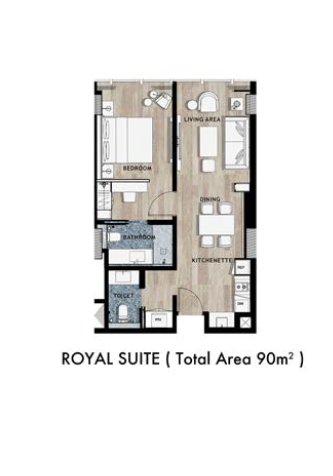 Floor plan for apartment at Oaks Egypt