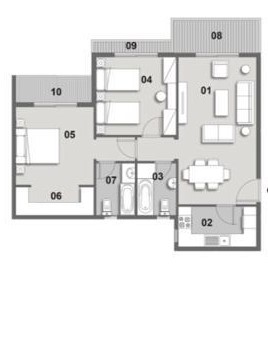 Floor plan for apartment at Il Bosco City