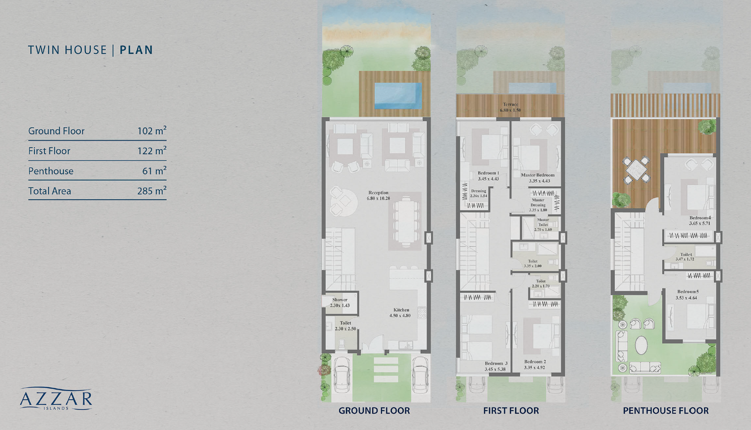 Floor plan for  at Azzar  Island