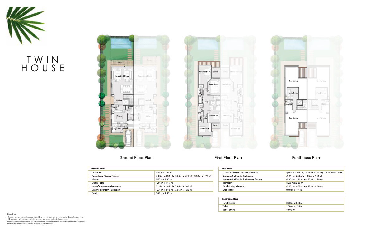Floor plan for  at Palm Hills New Cairo