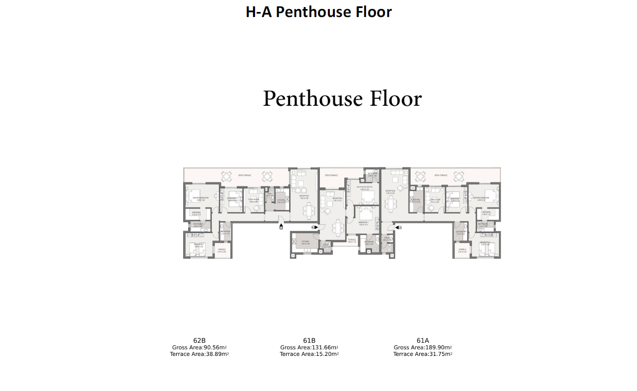 Floor plan for apartment at Sarai