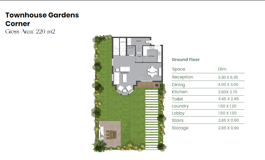 Floor plan for townhouse at Mountain View Chillout Park