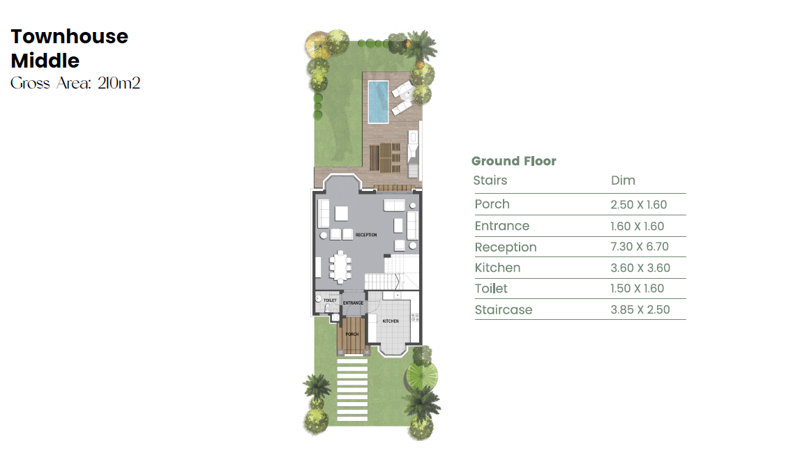 Floor plan for townhouse at Mountain View Chillout Park