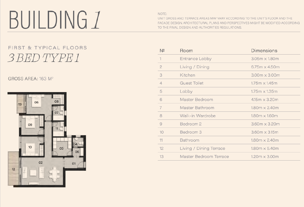 Floor plan for apartment at ZED