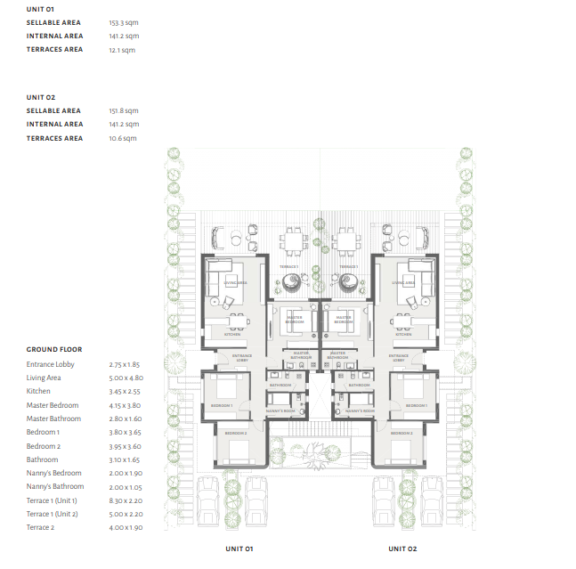 Floor plan for chalet at The Med