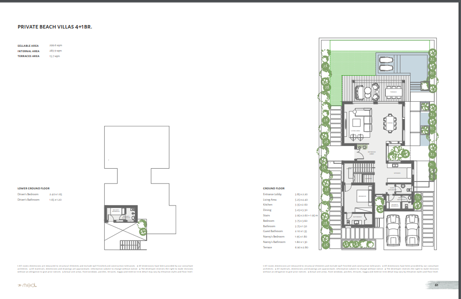Floor plan for villa at The Med
