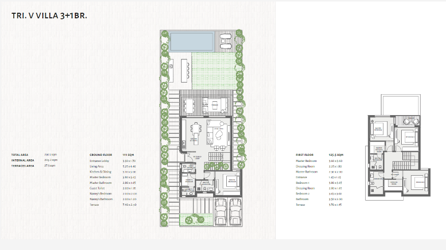 Floor plan for villa at The Med