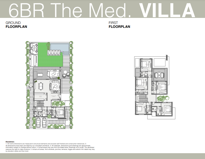 Floor plan for villa at The Med