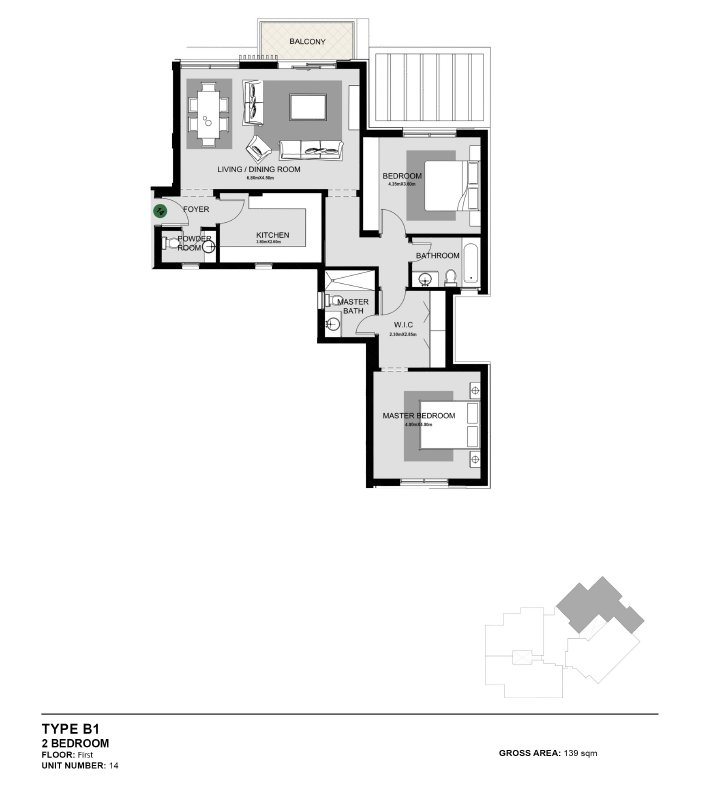 Floor plan for apartment at The Estates Residence