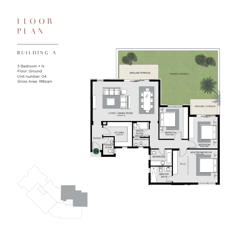 Floor plan for apartment at The Estates Residence