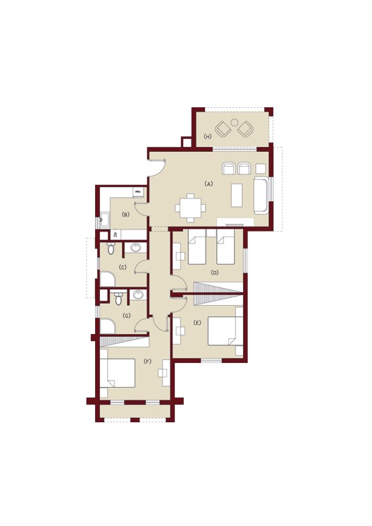 Floor plan for apartment at Lagoon Luxury Apartments North Coast