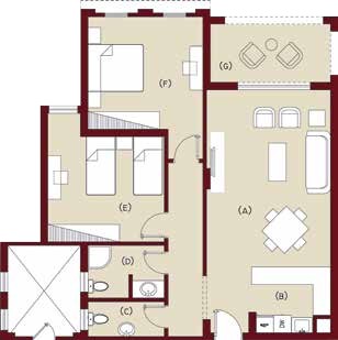 Floor plan for apartment at Lagoon Luxury Apartments North Coast