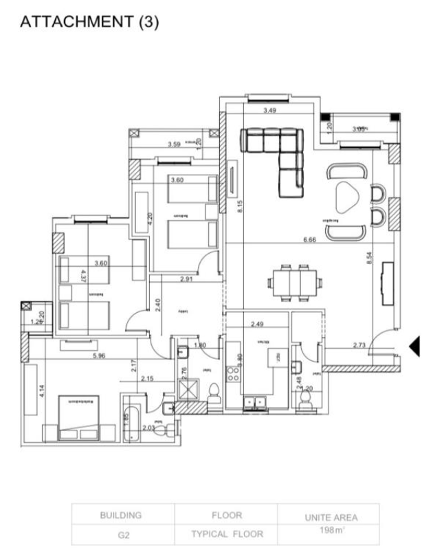Floor plan for apartment at Venia