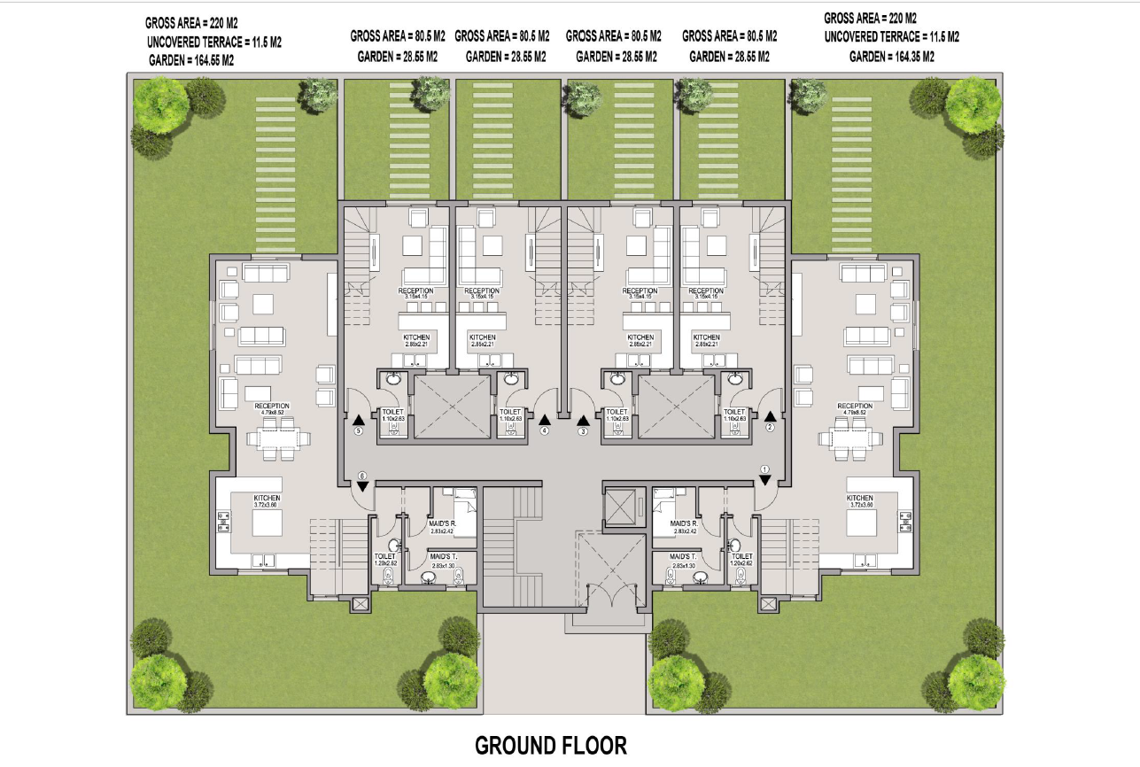 Floor plan for duplex at Taj City