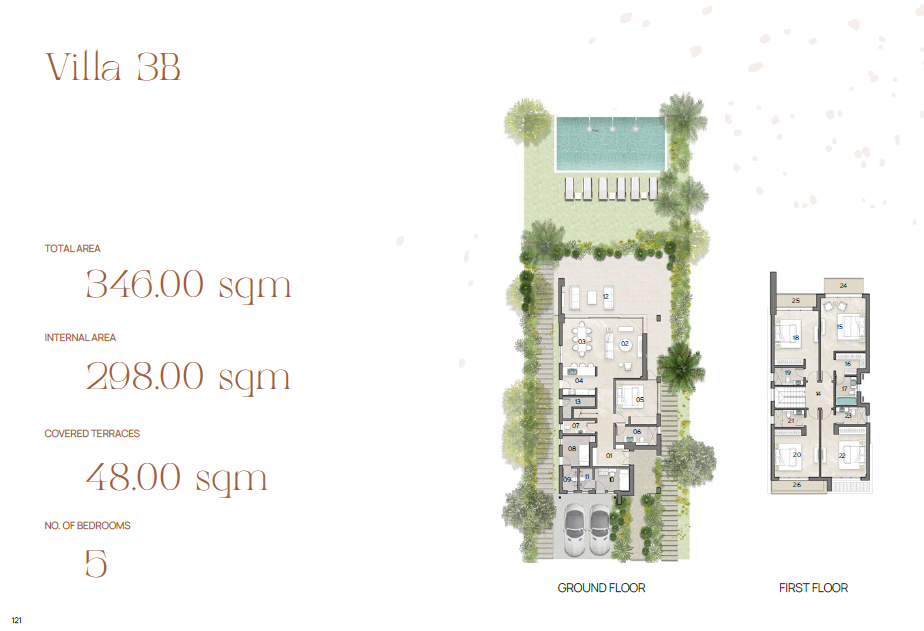 Floor plan for villa at Silversands