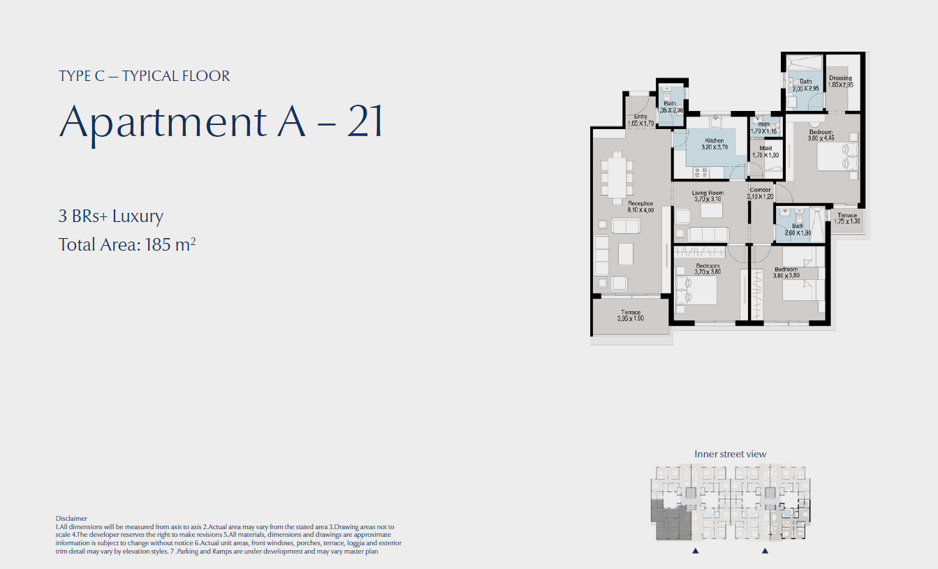 Floor plan for apartment at Bluetree
