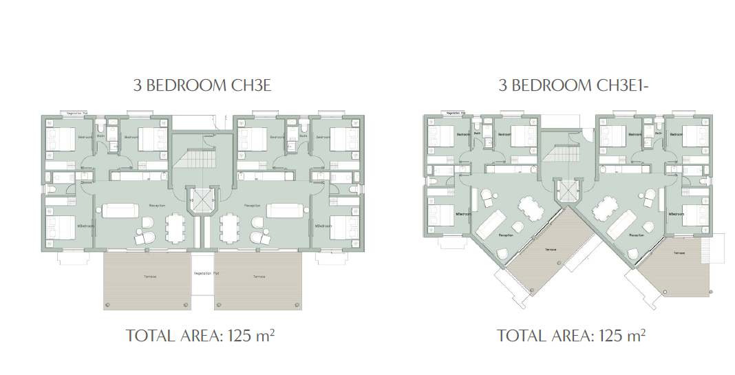 Floor plan for chalet at Il Monte Galala
